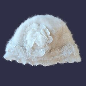 🤍 Scalloped Angora Blend Beanie 🤍